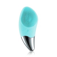 Waterproof Electric Silicone Face Cleaning Brush Facial Cleansing Sonic Vibration Pore Scrubber Brush for beauty personal care